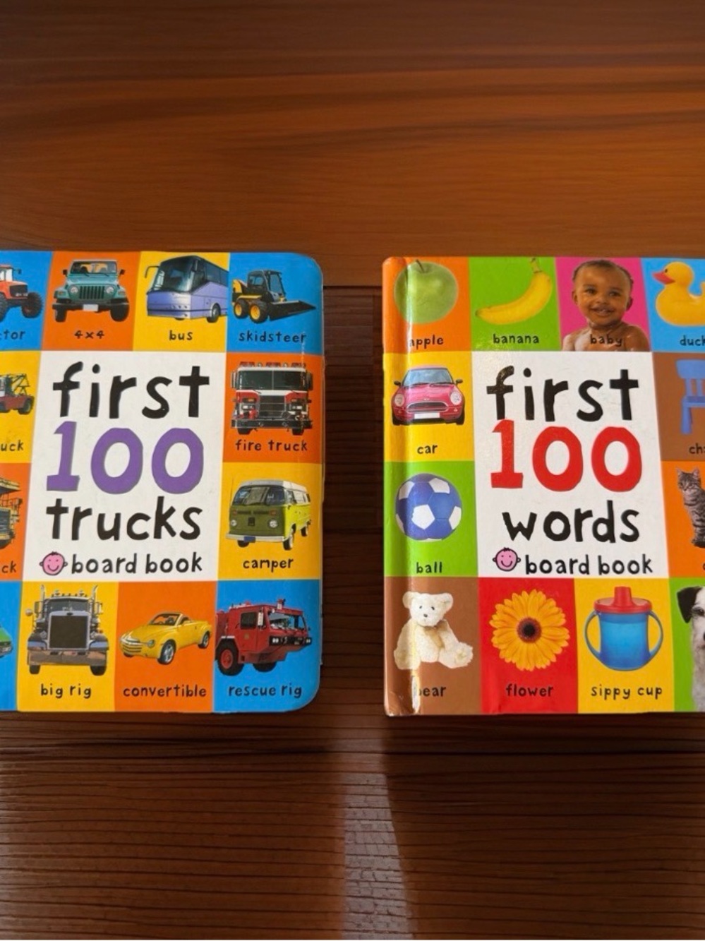 First 100 Words Board Books - 2 Colorful Kids Learning Books
